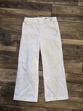 AG Adriano Goldschmied The Juliette Trouser Nautical Wide Leg Crop White 26
